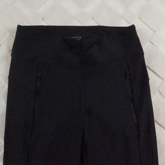 Athleta Stellar Crop Pant Womens Small Black Athleisure Travel Preppy - Picture 2 of 9